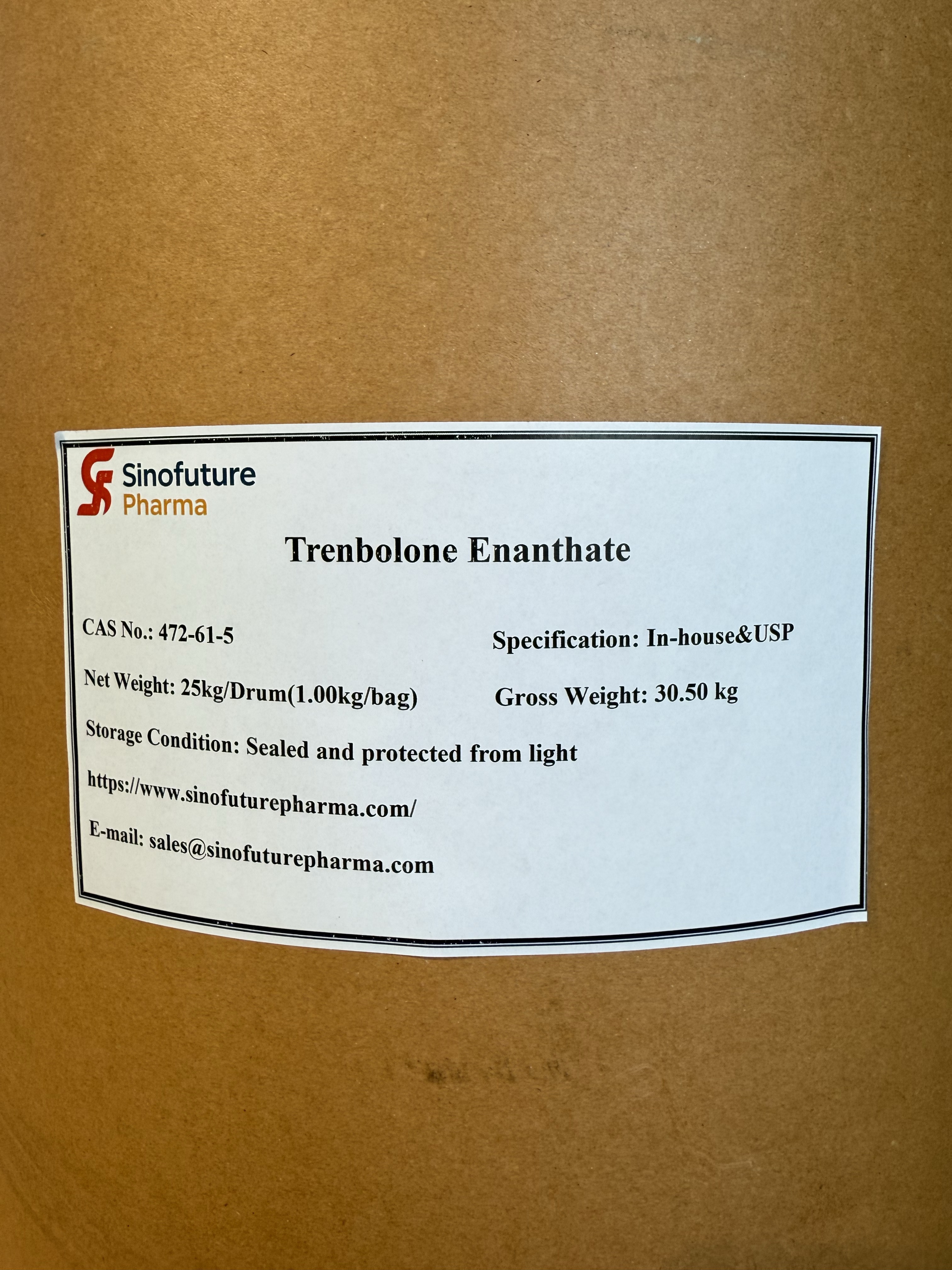 Trenbolone Enanthate CAS क्रमांक 10161-35-8 निर्माता | SINOFUTURE PHARMA पसंतीचे पुरवठादार